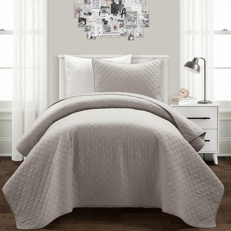 Lush Decor Ava Diamond Standard Cotton Modern & Contemporary Quilt Set