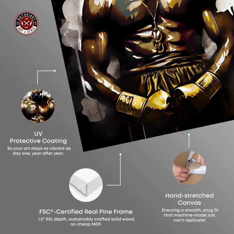 Notori Art Legendary Boxer Box Inspired Print Man Cave Wall Art by Notoriart