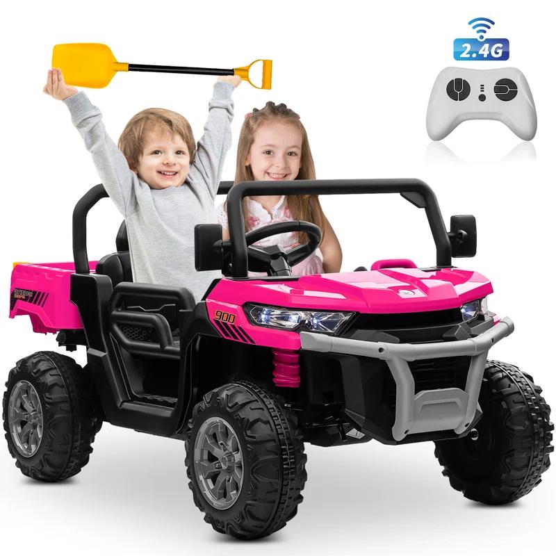 Himimi Delia Himimi 24 Voltage  Ride On Dump Truck, 2 Seater Kids UTV with Electric Dump Bed, Remote Control
