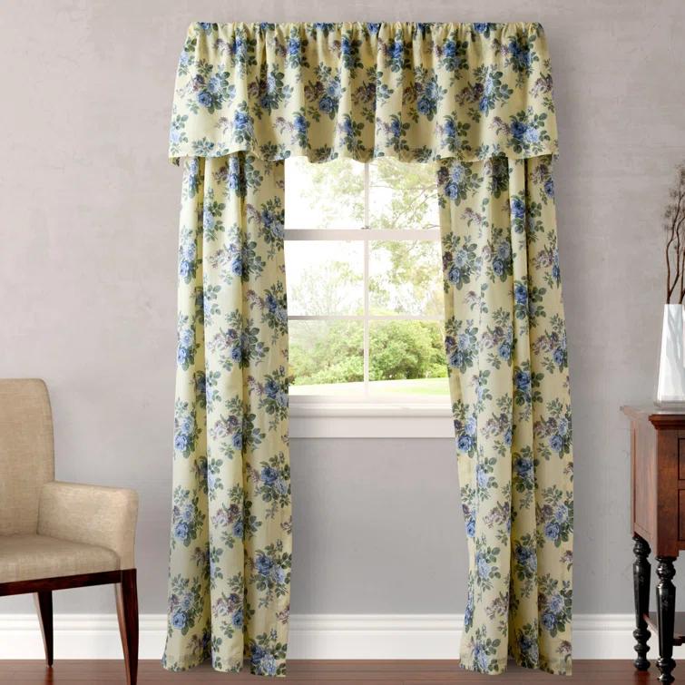 Laura Ashley Linley Pastel Yellow 86" Window Valance