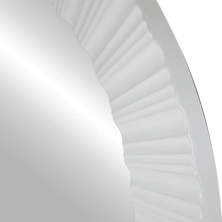 Northlight Seasonal Elegant 20" Contemporary Fluted Round Mirror Wall Decor & Reviews | Wayfair