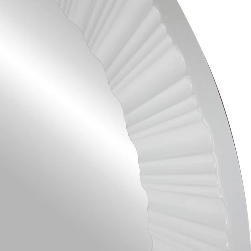 Northlight Seasonal Elegant 20" Contemporary Fluted Round Mirror Wall Decor & Reviews | Wayfair
