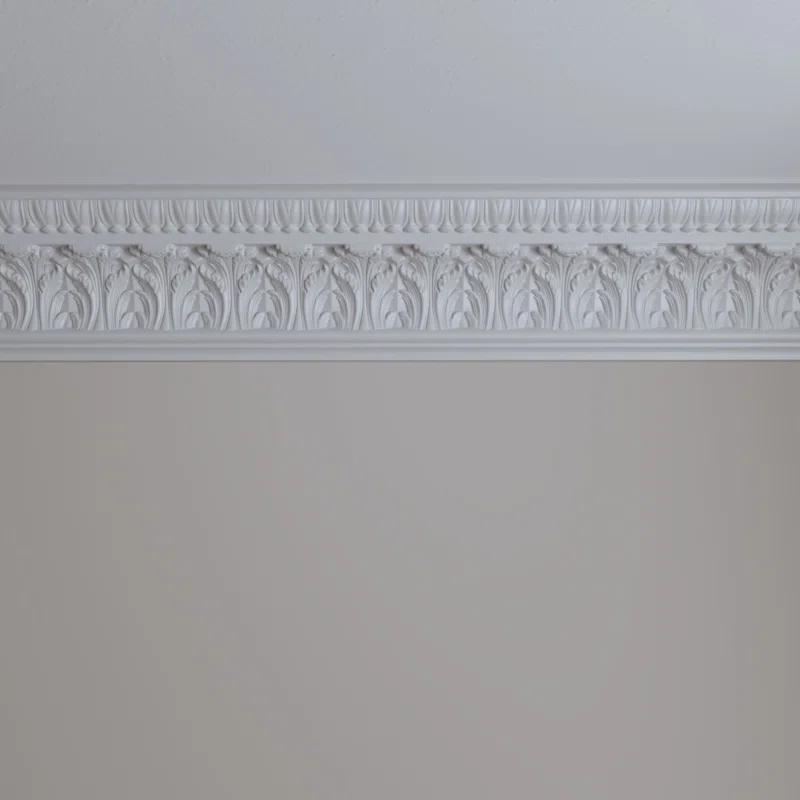 Ekena Millwork 7 3/4"H x 5 1/2"P x 9 1/2"F x 94 1/2"L Odessa Leaf Dentil Crown Moulding