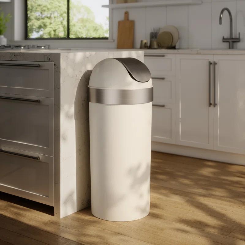 Umbra Venti Plastic Swing Top Trash Can - 16 Gallons