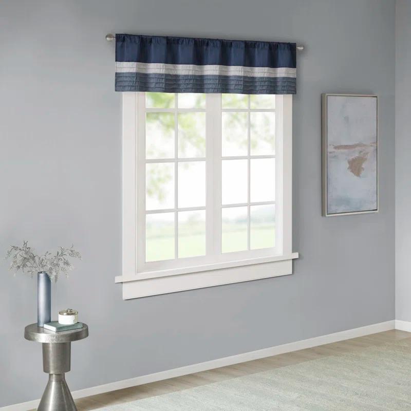 Madison Park Amherst Polyoni Pintuck Single Window Valance