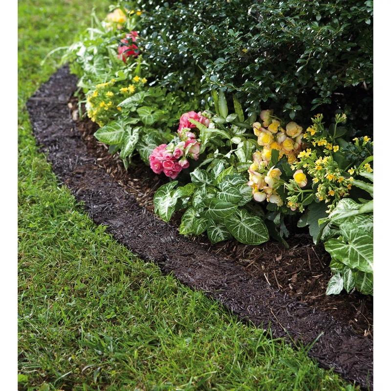 Evergreen Enterprises, Inc Perma Mulch Recycled Rubber Garden Border Edging, 120" L