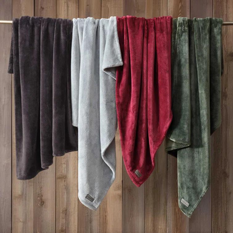 Eddie Bauer Eddie Bauer Ultra Lux Plush Solid Throw Blankets