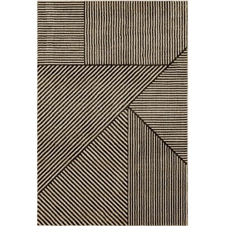 Bobby Berk Home Linea Geometric Striped Woven Polyester Area Rug