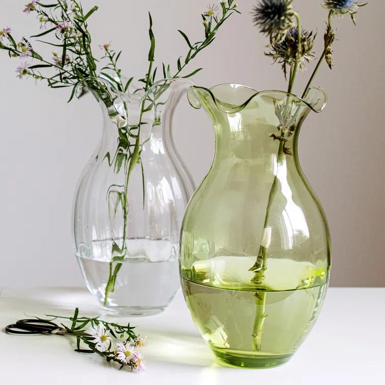 VIETRI HIBISCUS GLASS Handmade Glass Table Vase