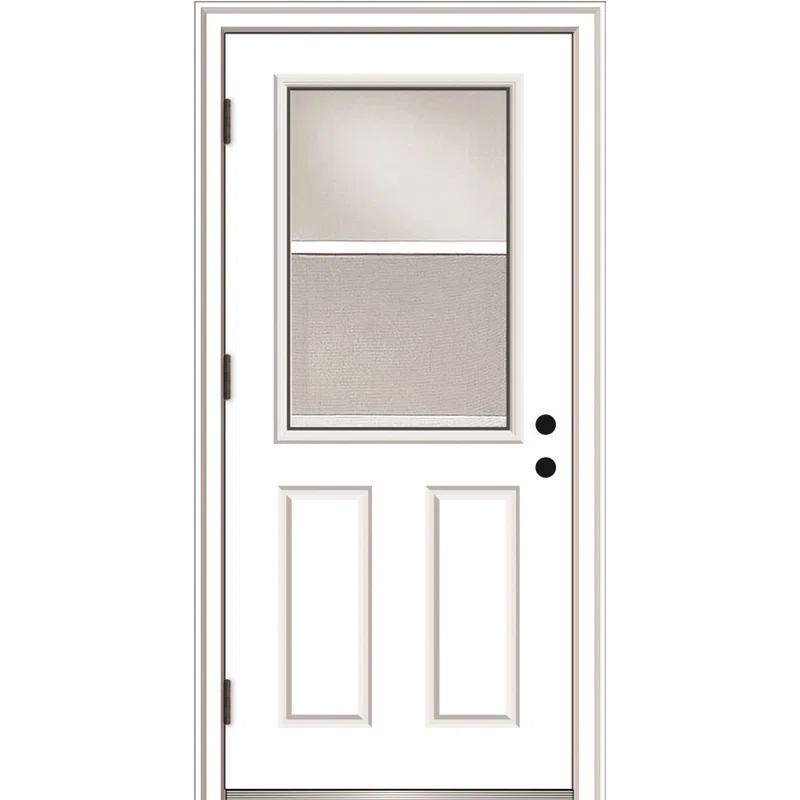 MMI DOOR Clear Glass 80'' Paneled Fiberglass Front Entry Doors