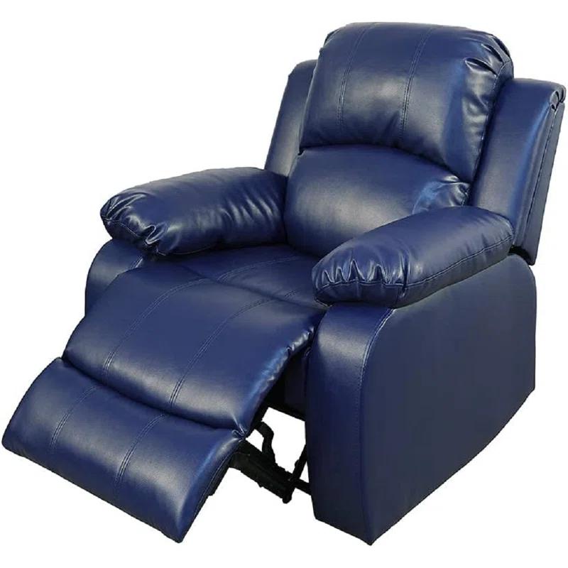 Wade Logan® Branscome 3 Piece Vegan Leather Manual Reclining Living Room Sofa Set