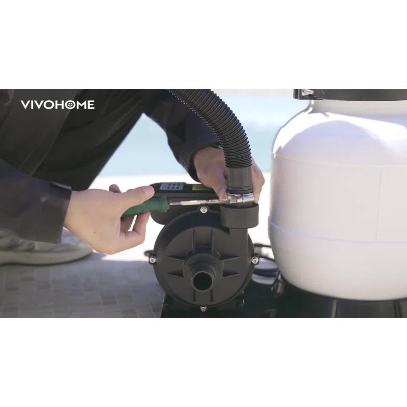 VIVOHOME 4600 Gallons 2087 GPH Above Ground Pool Sand Filter Pump