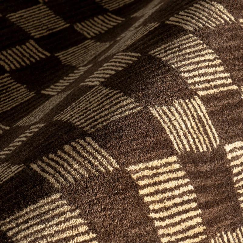 Ebern Designs Quince Checkered Wool Area Rug