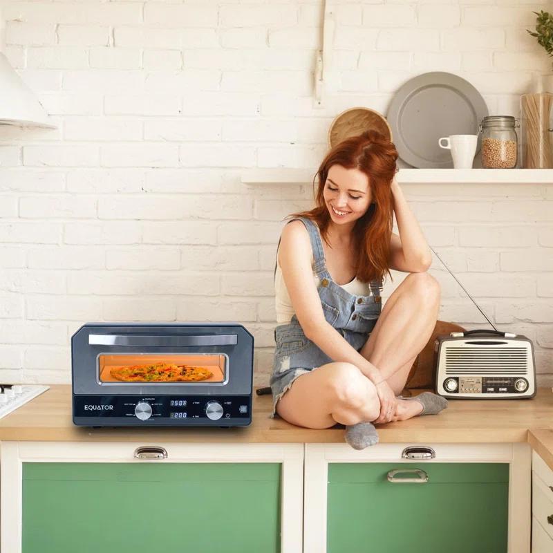 Equator Advanced Appliances Equator ELECTRIC PIZZA OVEN Multi Program w/ Baking Stone Countertop 0.5cf 110V | Wayfair