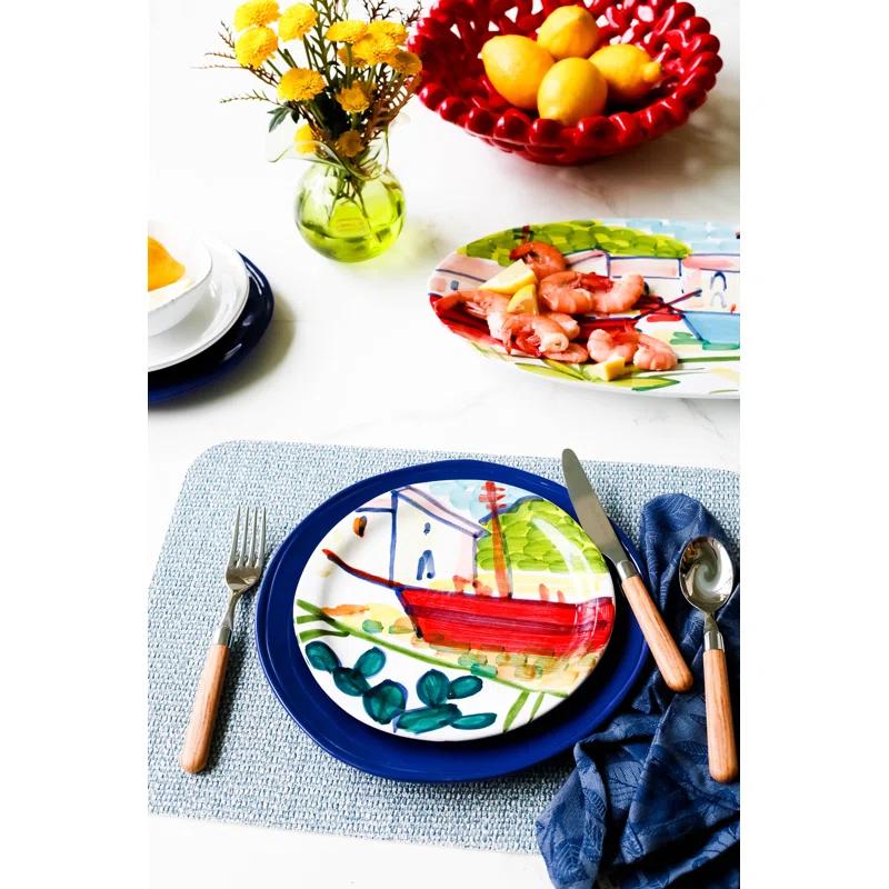 VIETRI Hibiscus Handmade Glass Table Vase