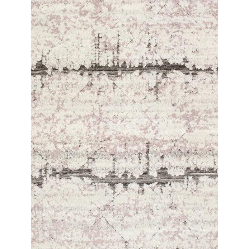 Pasargad Vogue Geometric Hand-Knotted Wool Ivory/Gray Area Rug | Wayfair