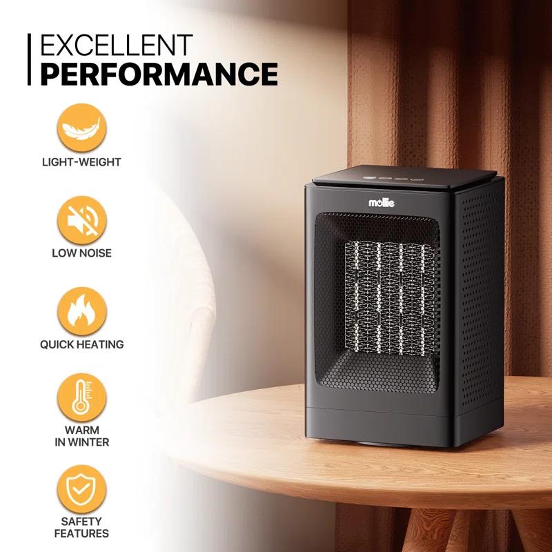 MoNiBloom MoNiBloom 1500 Watt 5110 BTU Electric Compact Space Heater , Remote Included and with Digital Display