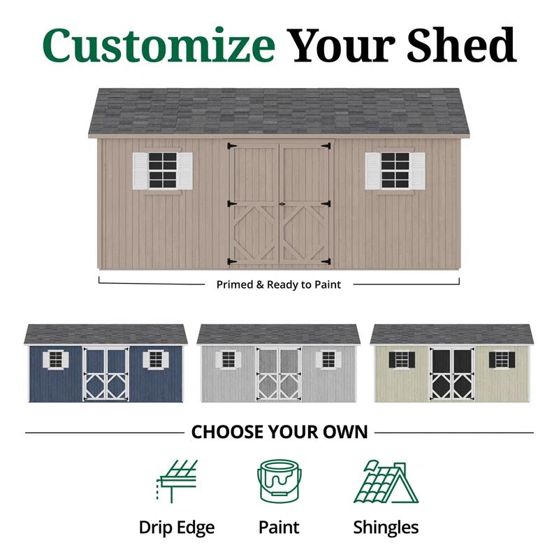Little Cottage Co. Classic Workshop Outdoor Wood Storage Shed