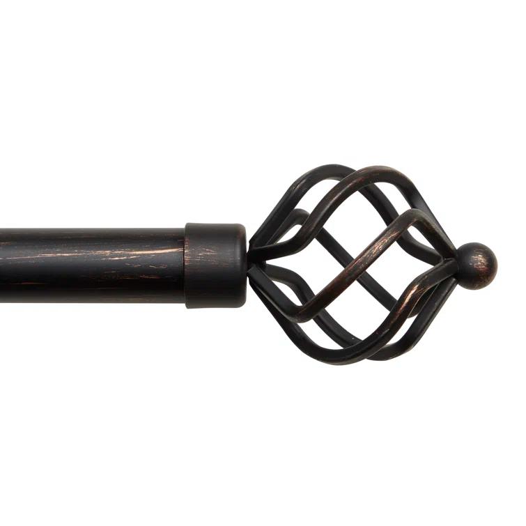 Exclusive Home Exclusive Home Torch Curtain Rod and Coordinating Finial Set, Adjustable