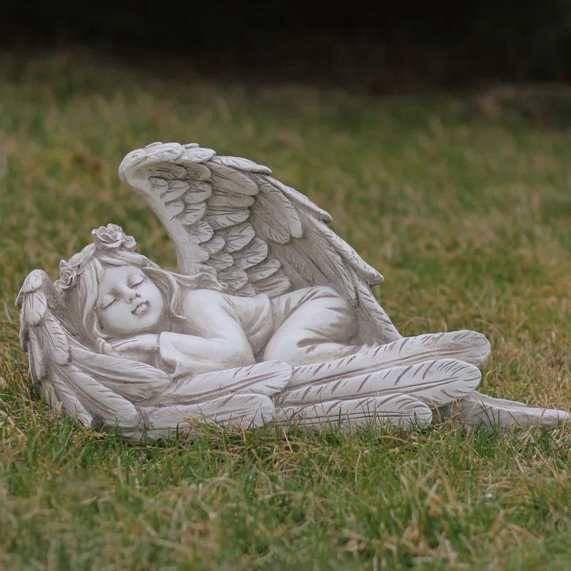 Northlight Seasonal 16" Sleeping Heavenly Angel Outdoor Garden Statue