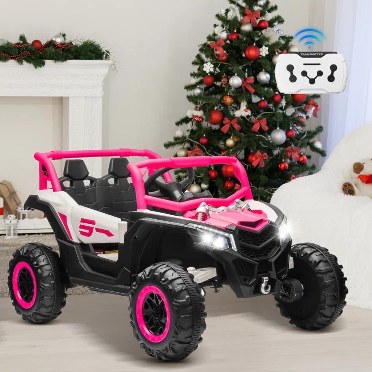 Anrli 24V 4WD Kids Electric UTV w/ Remote Control, Large Seat & 3 Speeds (Ages 3-8)