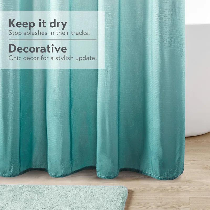 Madison Park Ara Ombre Printed Seersucker Single Shower Curtain
