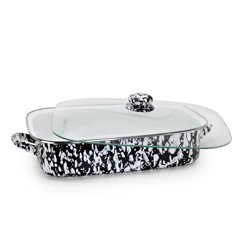 Golden Rabbit Grey Swirl Roasting Pan