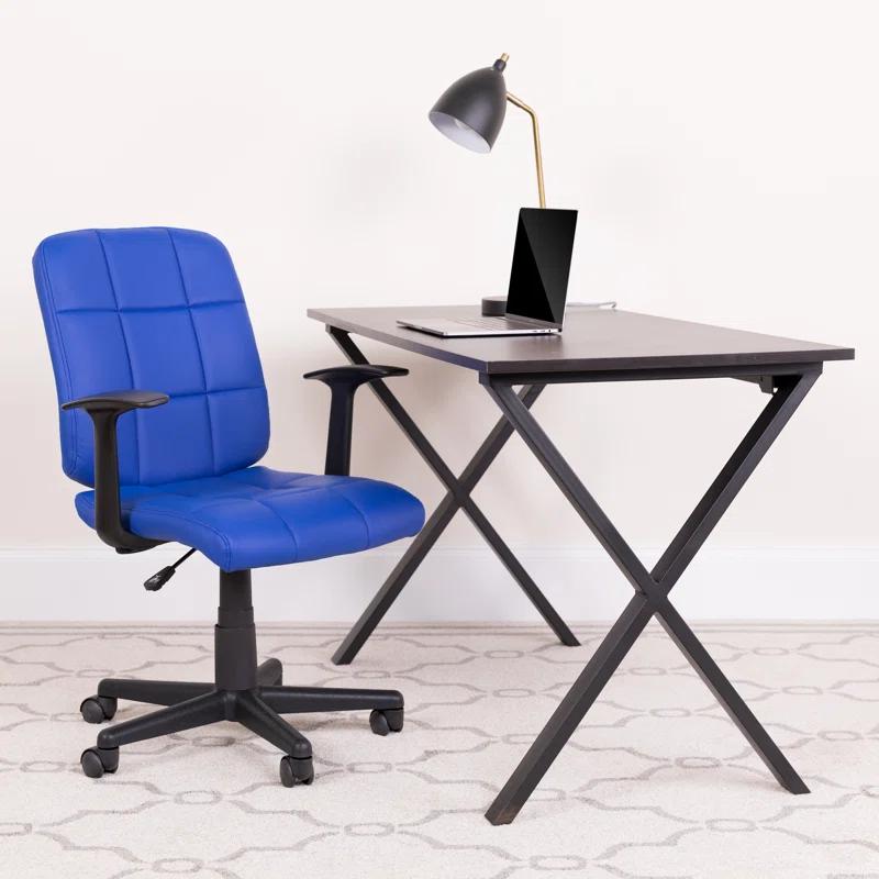 ColorLife Bonavant Mid-Back Quilted Vinyl Swivel Task Office Chair