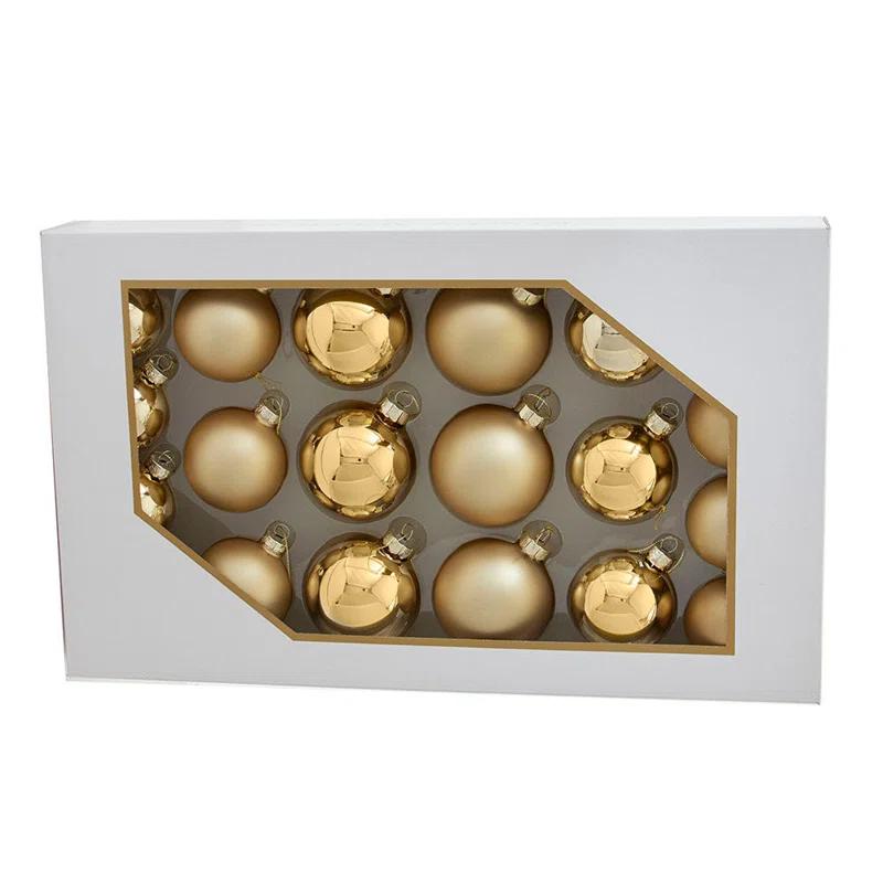 Kurt Adler Glass Solid 20 Piece Ball Ornament Set & Reviews | Wayfair