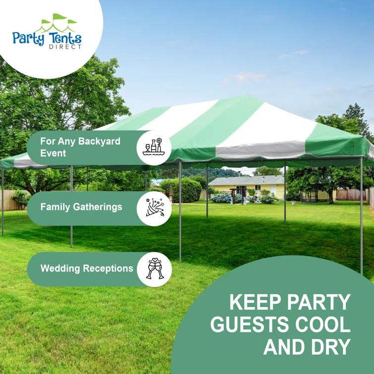 Party Tents Direct 20' x 20' Weekender Party Frame Tent, Blue | Wayfair