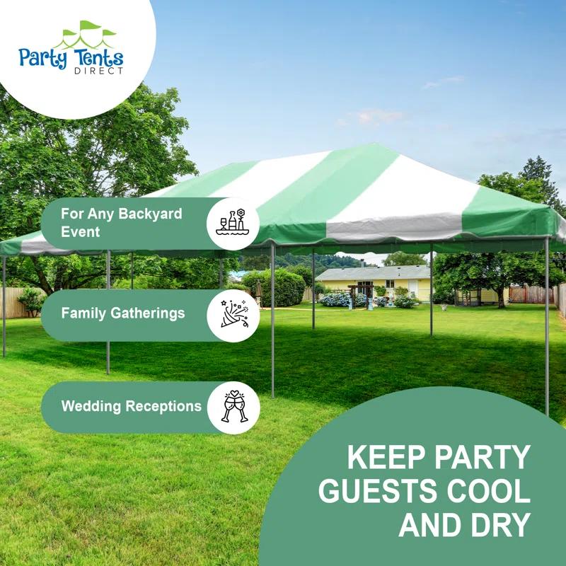 Party Tents Direct 20' x 20' Weekender Party Frame Tent, Blue | Wayfair