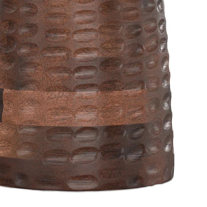 Dakota Fields Solid Mango Wood Contemporary Accent Table with Textured Finish, Fully Assembled