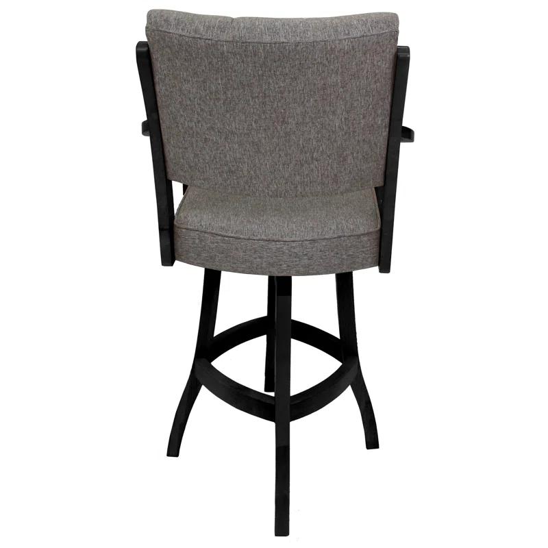 Casa Swivel Upholstered Counter Stool with Solid Wood Frame