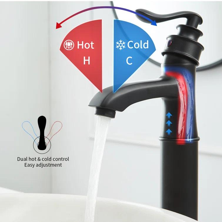 VIBRANTBATH Vessel Sink Bathroom Faucet with Drain Assembly & Reviews | Wayfair