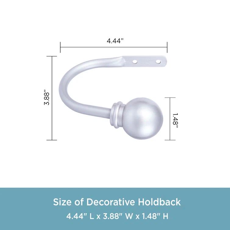 Kenney Kenney Decorative Ball Holdbacks For Curtains And Drapes (Set of 2)