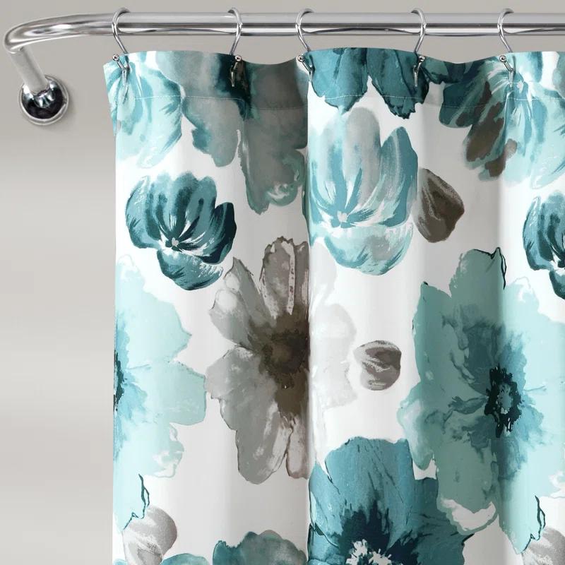 Lush Decor Leah Floral Shower Curtain