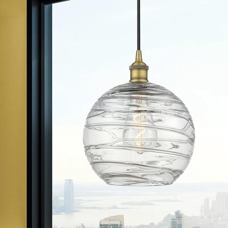 Innovations Lighting Athens Deco Swirl 1 - Light Single Drop Pendant Pendant
