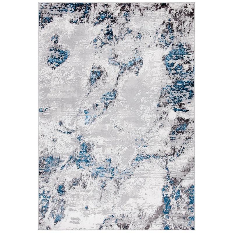Trent Austin Design® Mcelwain Abstract Gray/Blue Area Rug
