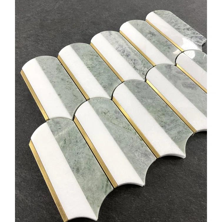ES Stone Water Jet 3.75" x 6" Novelty Mosaic Wall & Floor Tile (Set of 10)