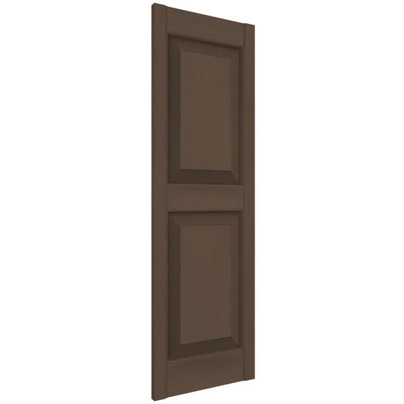Builders Edge, TailorMade Two Equal Panels, Raised Panel Shutters, Includes Matching Installation Spikes (Per Pair) | Wayfair