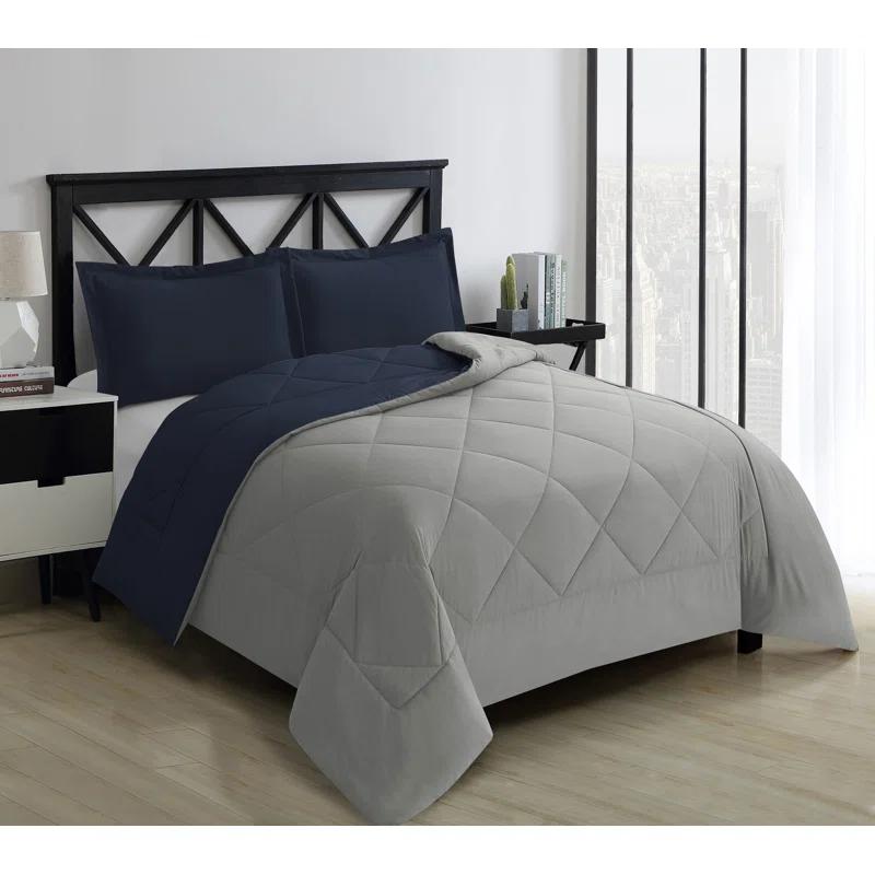Swift Home 1800 Series Reversible Down-Alternative Comforter Set & Reviews | Wayfair