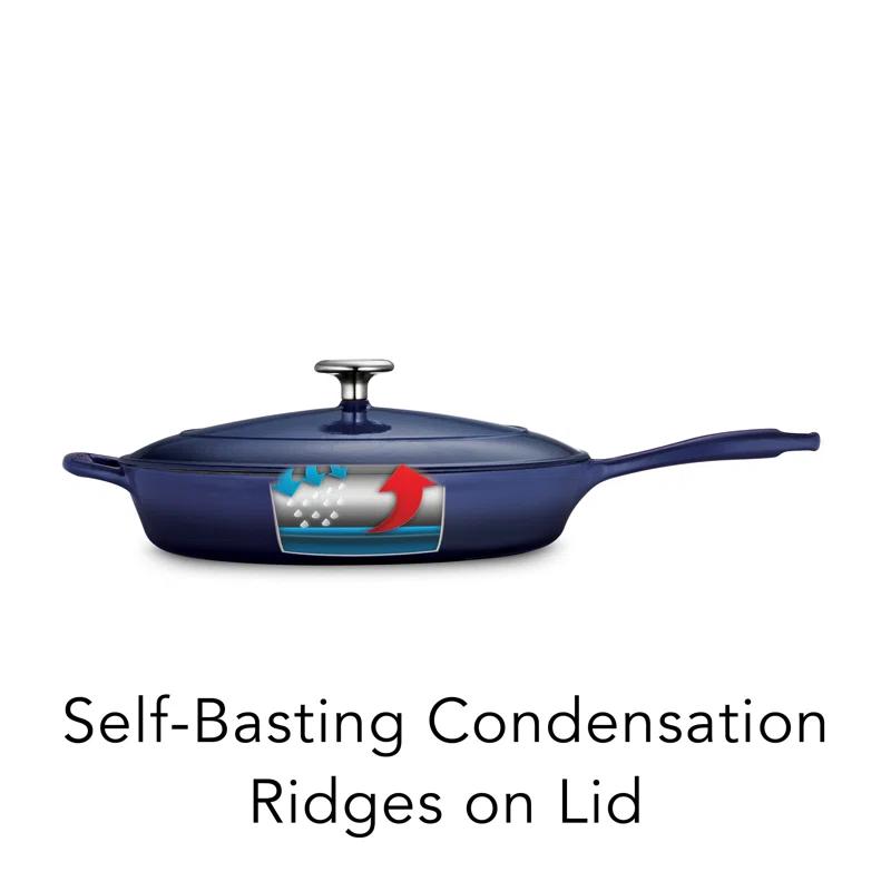 Tramontina Tramontina Gourmet Enameled Cast Iron Covered Skillet