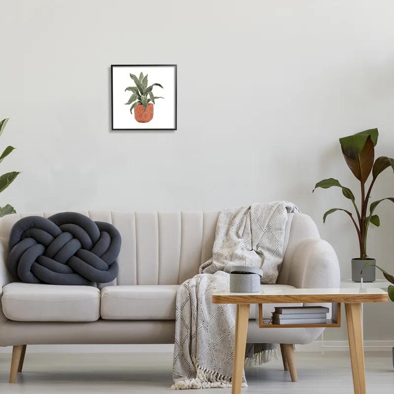 Stupell Industries " Simple House Plant Green Leaves Terracotta Planter Painting " by Lanie Loreth