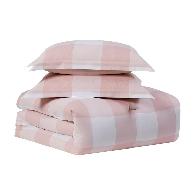 Sweet Home Collection Herringbone Weave Buffalo Check Bed in a Bag Comforter & Sheet Set