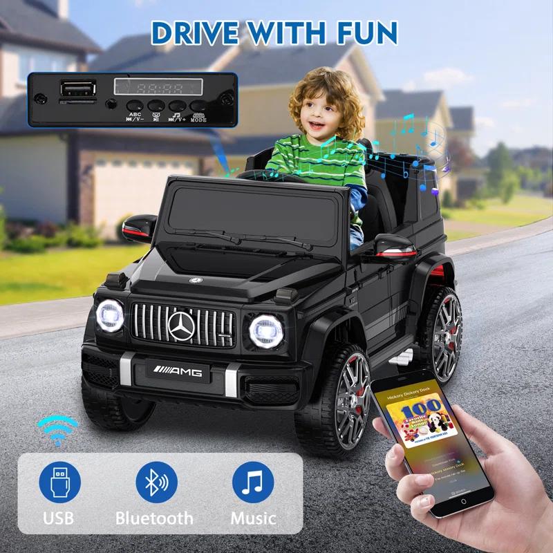 ANPABO ANPABO 24V 4WD Licensed Mercedes-Benz G63 Ride On Kids Car, Remote Control with Low Battery Voice Prompt