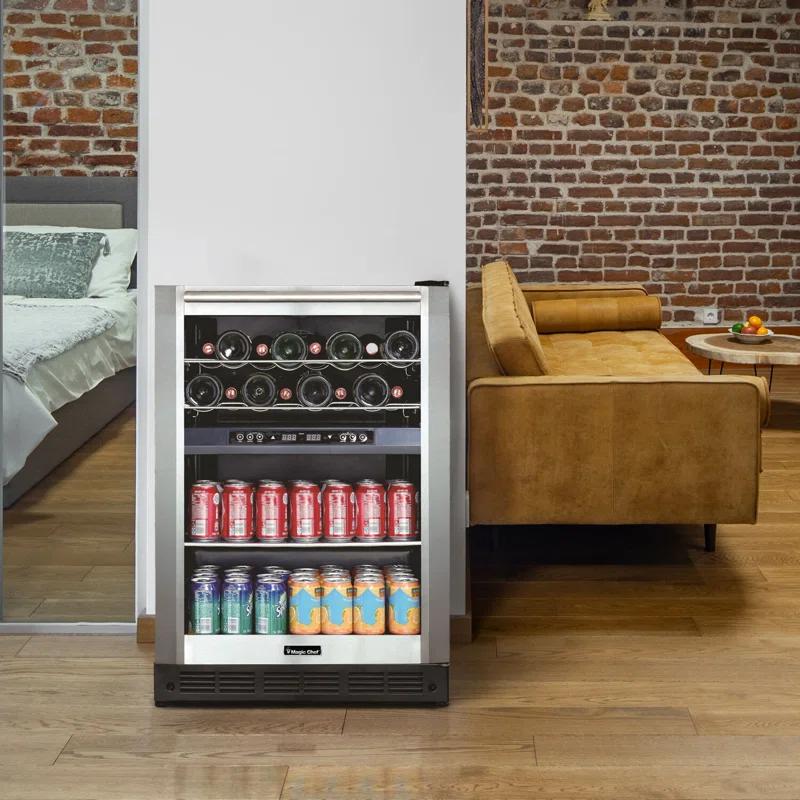 Magic Chef Magic Chef Dual Zone 23.4'' 44 Bottle with Reversible Door