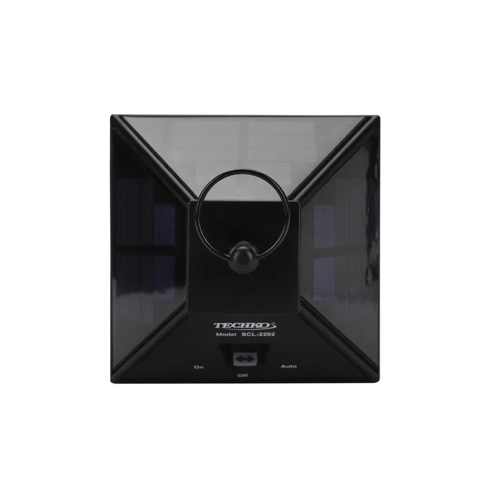 Techko 12.2'' H Tabletop Solar Lantern with Motorized LED Candle Included