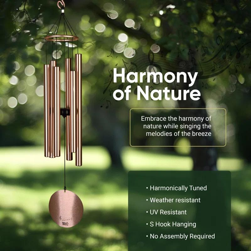 Nature's Melody Nature's Melody Tuned 6-Tube Outdoor Wind Chimes