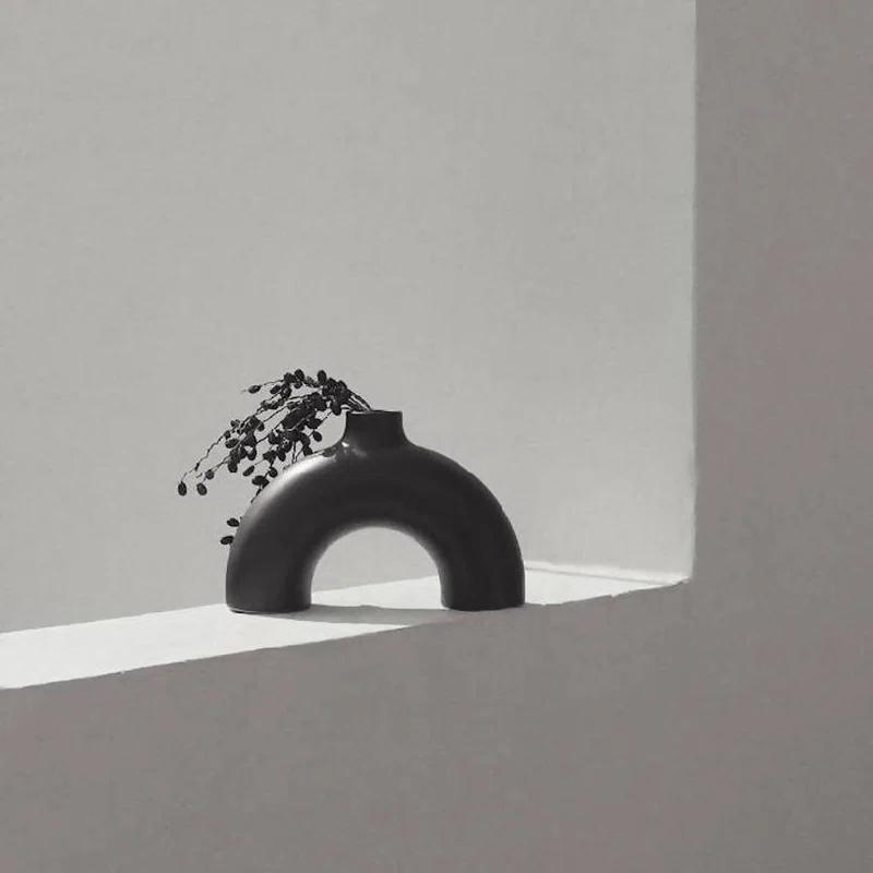 Half Polo Decorative Vase by Osmos Studio - Black