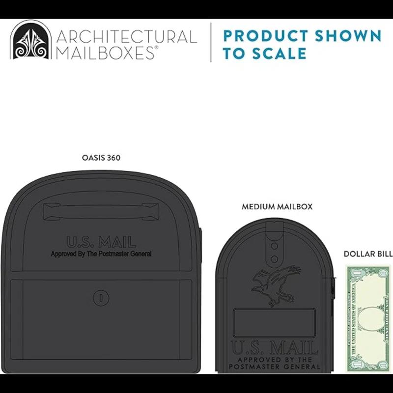 Architectural Mailboxes Oasis 360 Locking Post Mounted Mailbox